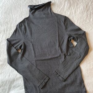 TOAST stripe cotton high neck tee